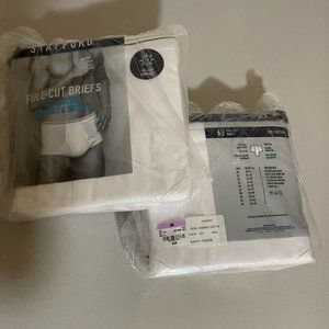 Mens Stafford Full-Cut Briefs 3- 6 packs: 100% Cotton
